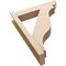 Ekena Millwork 6-in W x 26-in D x 34-in H Funston Slat Rough Cedar Woodgrain TimberThane Outlooker, Primed Tan OUTUR060X26X34FST24RCPR - alternate 4